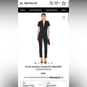 Good American - Fit For Success Jumpsuit in Black367